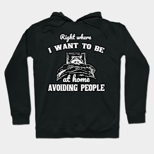 Right Where I Want To Be At Home Avoiding People Hoodie